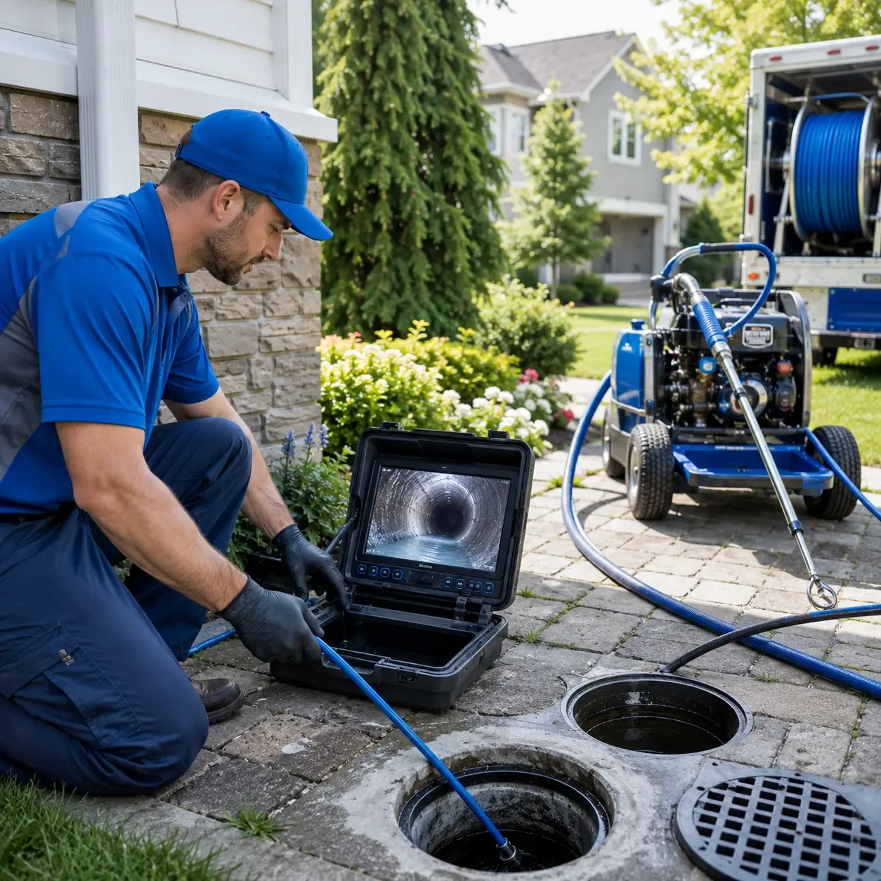 Outdoor drain cleaning professionals serving Hooks, TX
