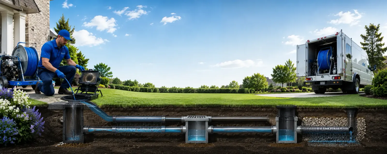 Outdoor drain cleaning information for Hooks, TX